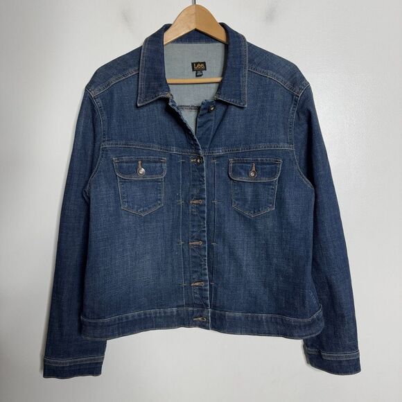 Lee‎ Denim Jacket Womens XL Blue Jean - Picture 1 of 8